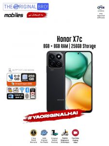 Honor X7c - 8GB RAM - 256GB Storage - Black - Easy Monthly Installments - PTA Approved - 1 Year Brand Warranty - The Original Bro Mobiles - TOB73